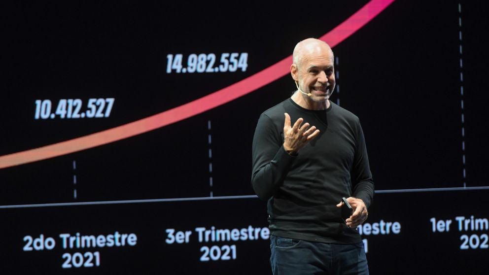 Horacio Rodríguez Larreta presentó el programa Buenos Aires + en el teatro San Martín (Télam)..