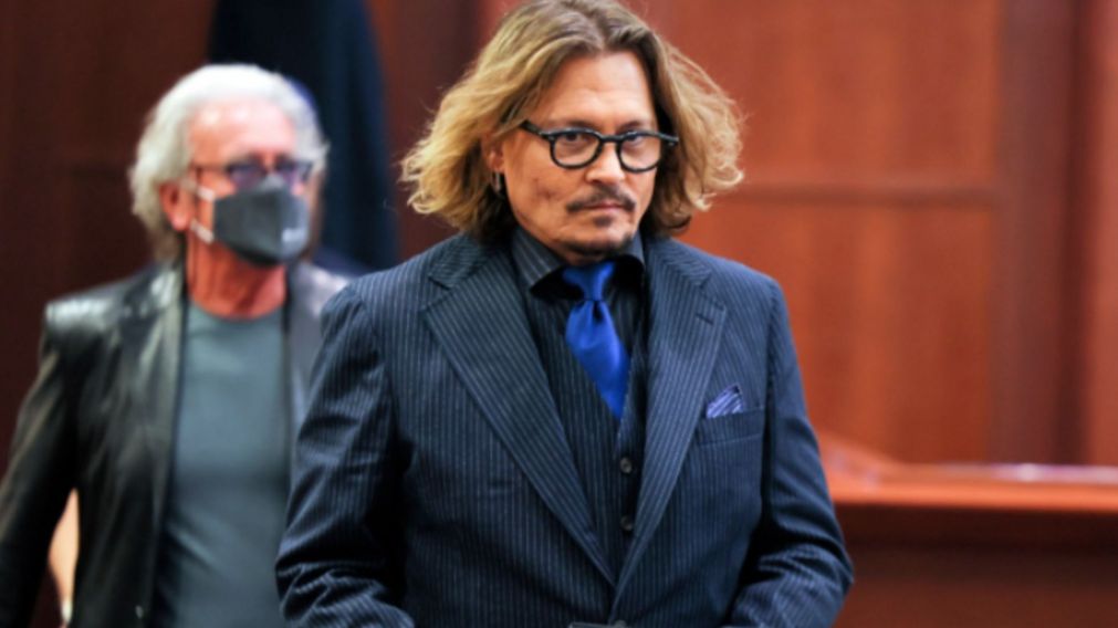 Johnny Depp, durante una audiencia del juicio contra su ex esposa, Amber Heard.