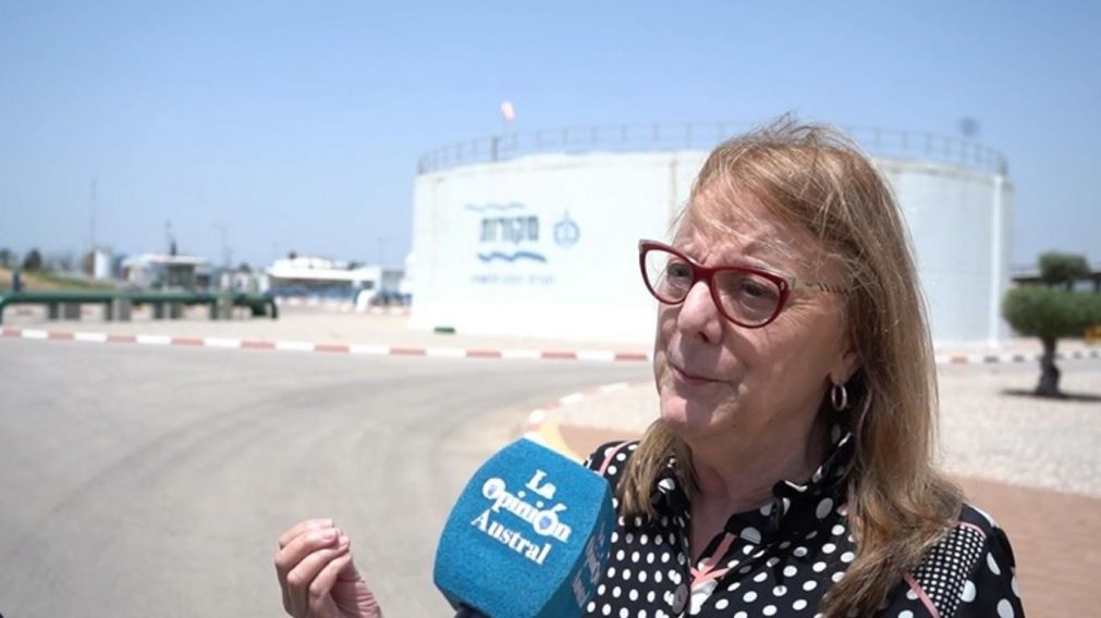 Alicia Kirchner recorri� una planta desalinizadora en Israel (Captura de video).