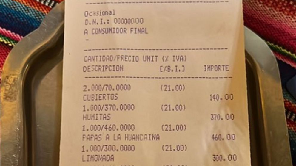 En Twitter se desató un debate: ¿Fue cara o barata la cena para dos?