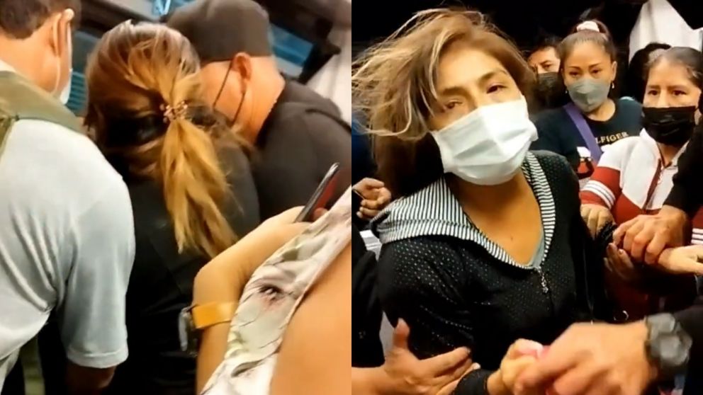 Las dos mujeres terminaron a las piñas en el medio del poblado vagón de subte.