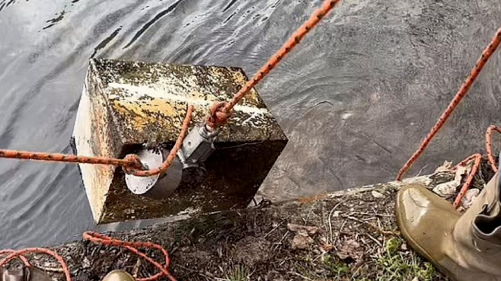 Un joven pescador "magnético" encontró un costoso botín en el río Witham, en Grantham, Lincolnshire