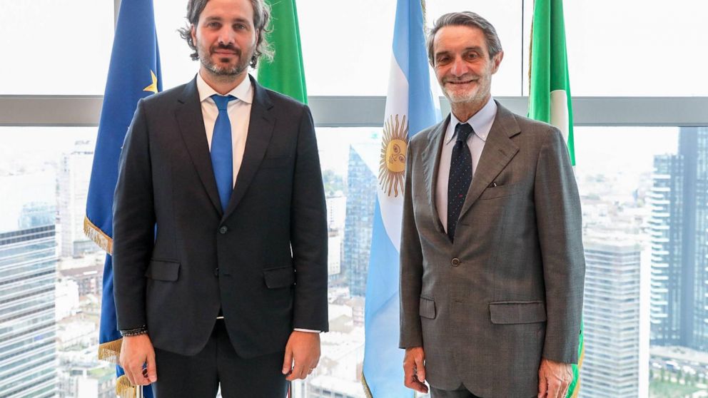 Santiago Cafiero se reunió en Milán con el presidente de la región de Lombardía y anunció misiones comerciales para mujeres empresarias, el sector alimenticio y las Startups.