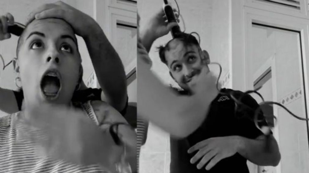 El conmovedor gesto de un joven con su novia con c�ncer que se hizo viral en las redes (imagen captura v�deo).