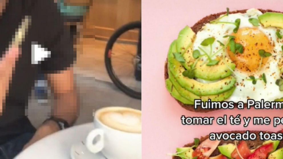 Pidió una tostada de palta y se viralizó en redes sociales. (Captura de pantalla).