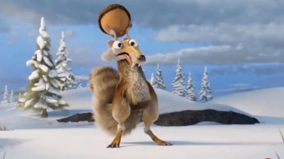 Revelaron el final de la historia de "Scrat", la ardilla de la "Era del Hielo" (Imagen captura vídeo).