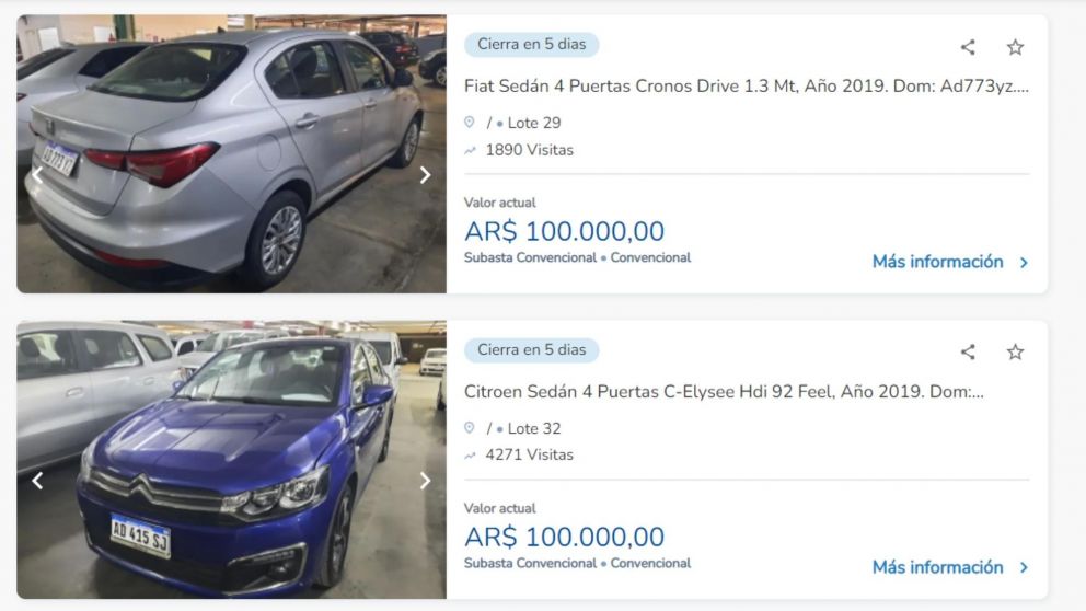 El remate cerrará el 20 de abril.