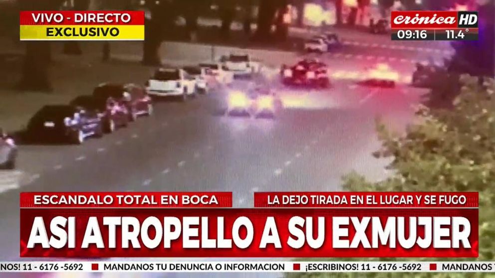 Así fue el momento en que Toto Salvio escapó a bordo de su auto en Puerto Madero (Crónica HD).