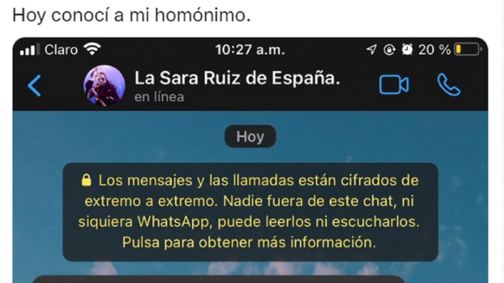 Le escribió una chica que se llama igual que ella y le confesó todo lo que estuvo haciendo en los últimos meses (Twitter).