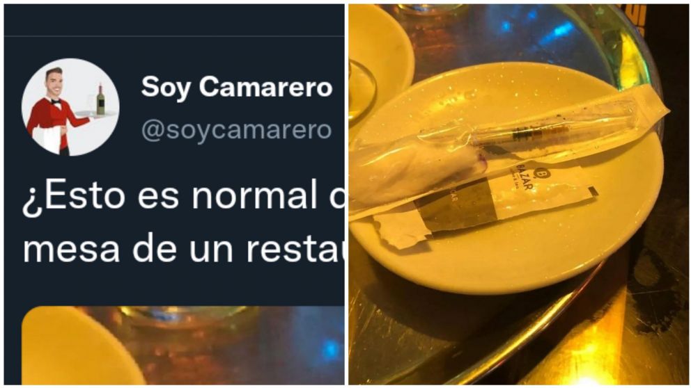 La insólita situación fue compartida en Twitter por @soycamarero.