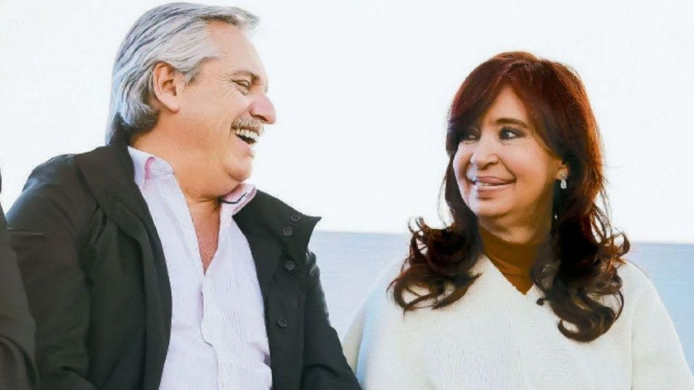 Momento de distensi�n entre el Presidente y la vicepresidenta, luego de algunas semanas de distanciamiento.
