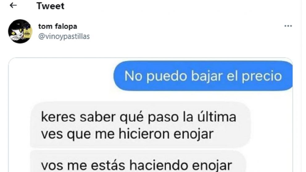 El desopilante diálog que matuvo un vendedor con un potencial comprador a través de Facebook Marketplace.