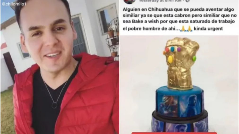 Pidió una torta inspirada en el guante de Thanos, pero recibió algo totalmente diferente y se hizo viral (imagen captura vídeo).