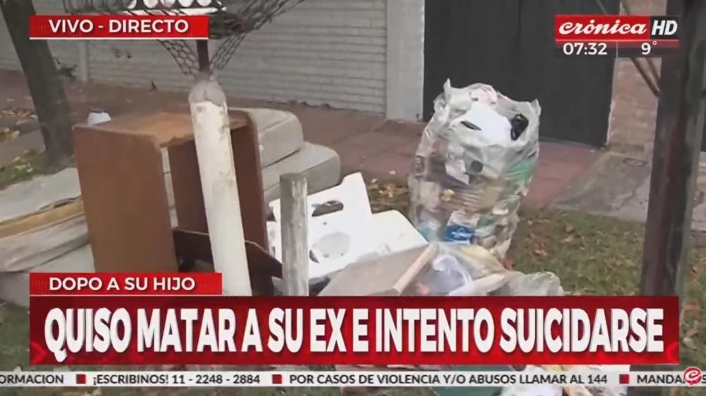 El brutal intento de femicidio ocurrió en una vivienda ubicada en Prudan al 1800, en Castelar (Crónica HD).