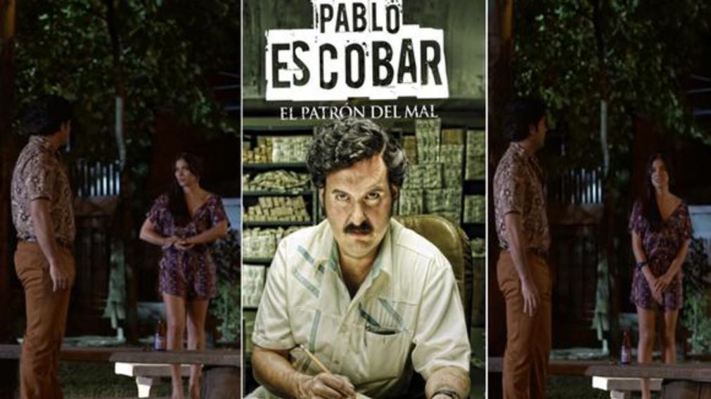 Un joven miraba la serie "Pablo Escobar: el patrón del mal" y detectó un "fantasma" en una escena (imagen captura vídeo).