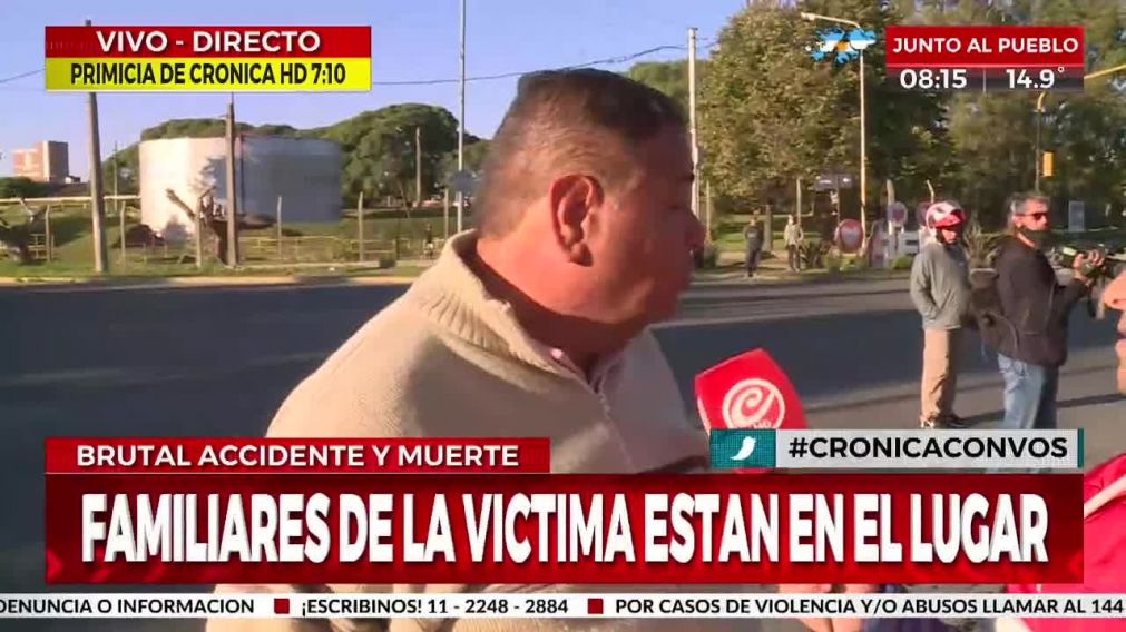 El tío de la víctima fatal habló con Crónica HD (Captura de pantalla).
