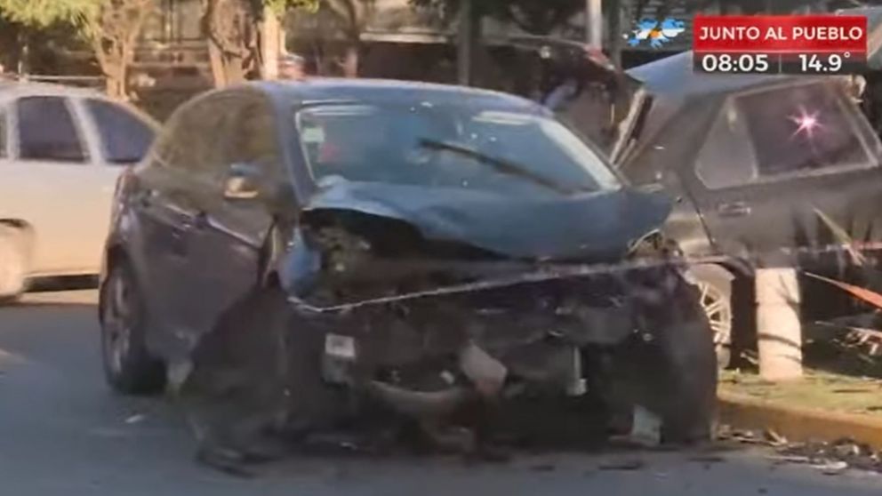 Uno de los dos vehículos implicados en el choque fatal.