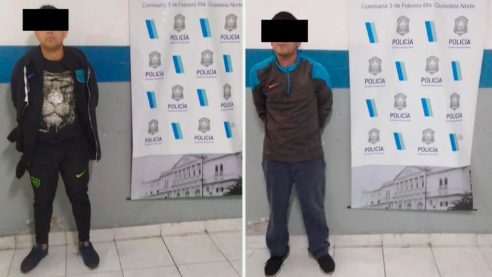 Dos de los tres detenidos por el crimen del policía Giuliano Edgardo Tierro.