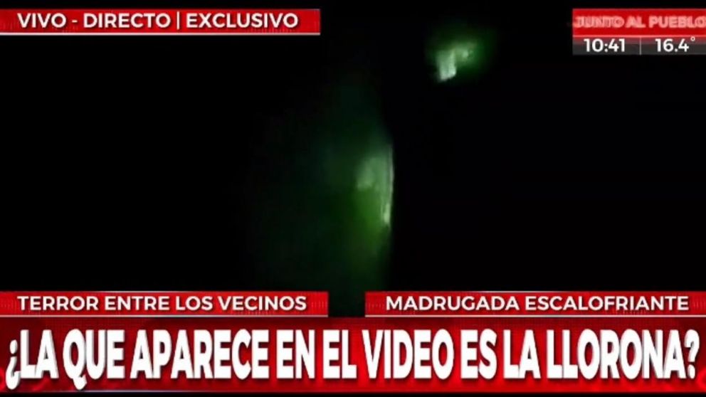 Un presencia fantasmal estuvo en Entre Ríos (Captura de TV).