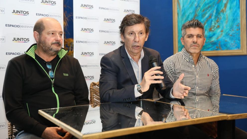 Posse, en la conferencia de prensa luego de dialogar con dirigentes de la Provincia.