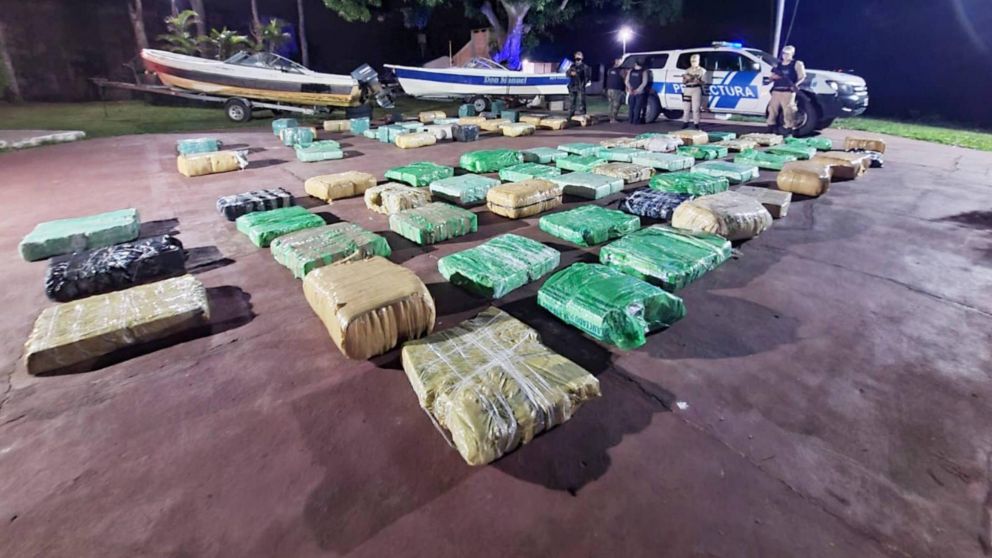 Así incautaron más de 1600 kilos de mariahuana.