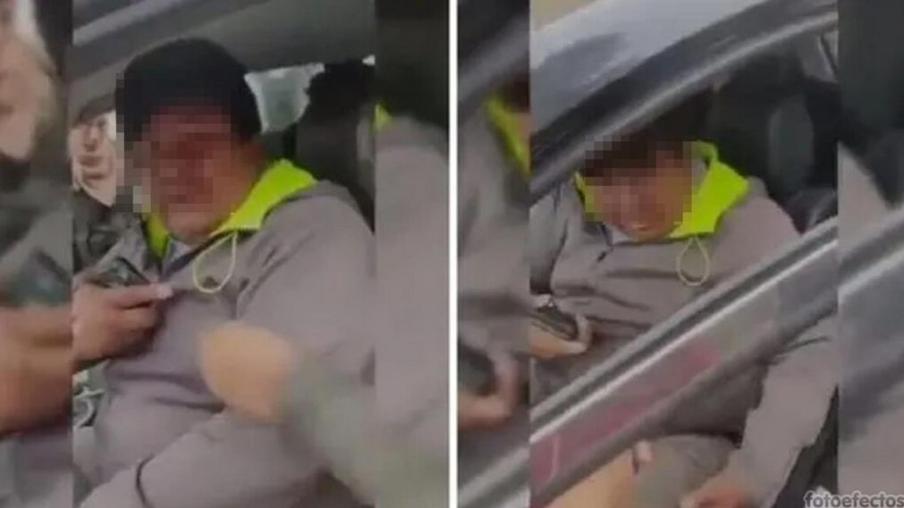 El hombre fue captado por las cámaras de televisión. (Captura de pantalla).