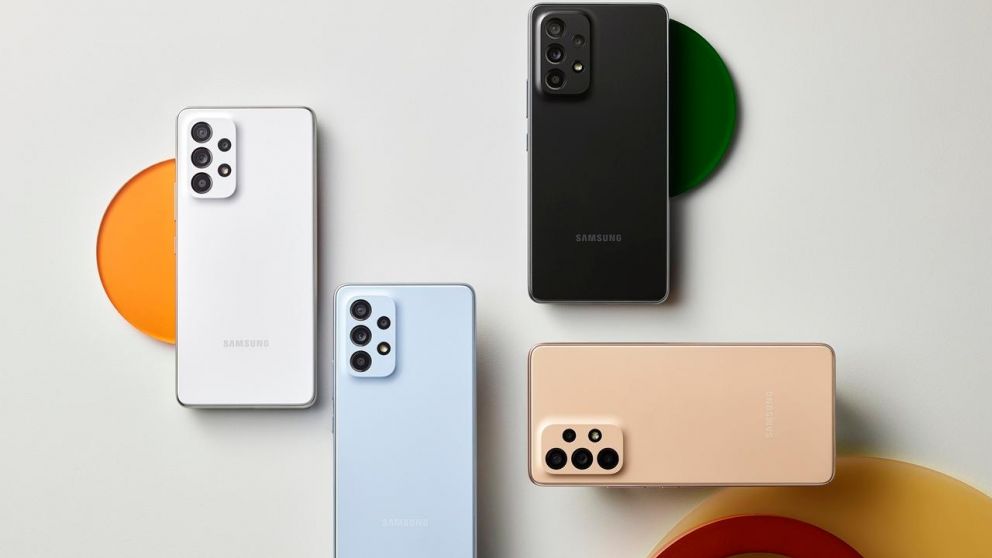 Los nuevos celulares Samsung Galaxy A53 5G y Galaxy A33 5G están disponibles en cuatro colores (Gentileza: Samsung).