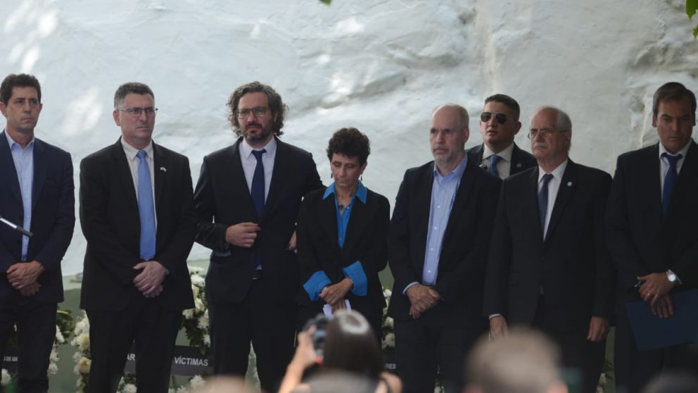 Wado De Pedro, Santiago Cafiero, Horacio Rodr�guez Larreta, Jorge Taiana y Mart�n Soria participaron del acto (Cr�nica/Hern�n Nersesian).