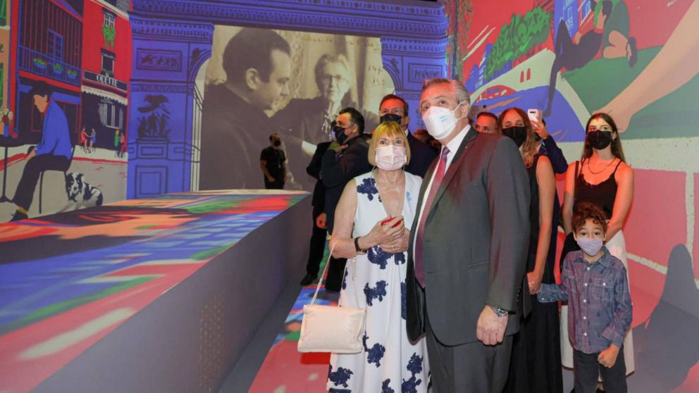 Alberto Fernández inauguró una Sala Inmersiva en el edificio del Centro Cultural Kirchner.