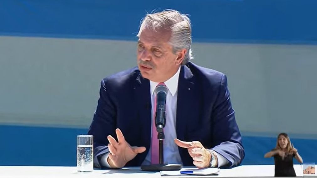Alberto Fernández atribuyó la suba de precios a la guerra entre Ucrania y Rusia (Captura de TV).