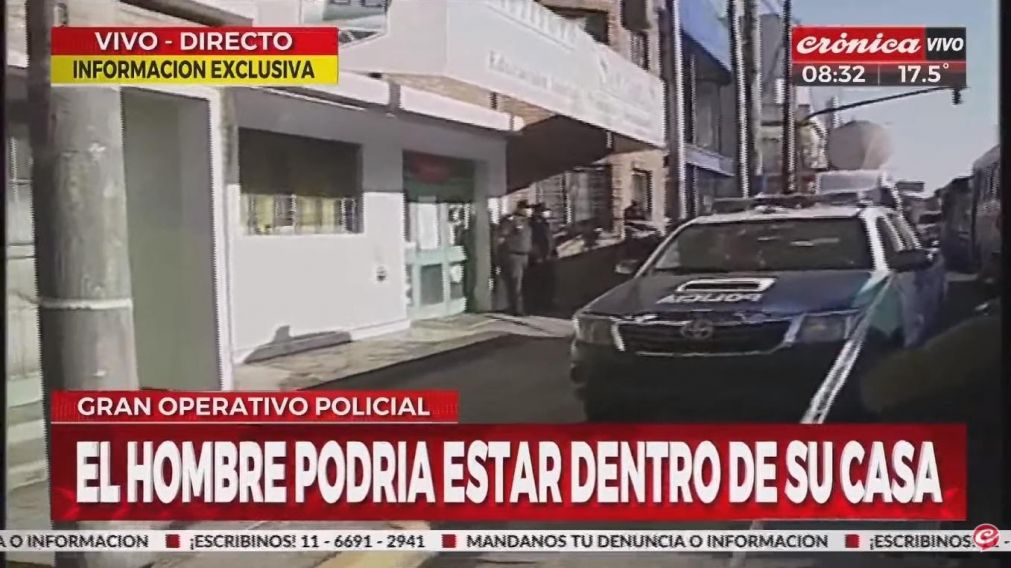 La Policía aguardaba en las inmediaciones de una casa situada en la avenida Vergara al 2100, en Villa Tesei (Crónica HD).
