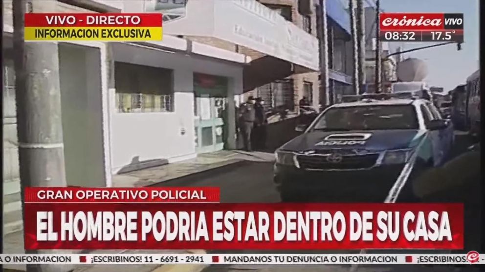 La Policía aguardaba en las inmediaciones de una casa situada en la avenida Vergara al 2100, en Villa Tesei (Crónica HD).