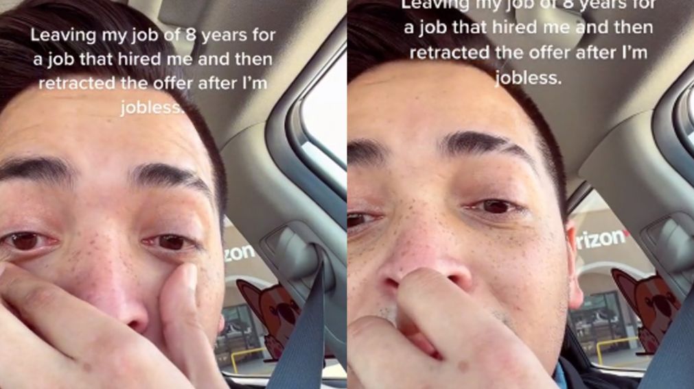 Renunció a su empleo de años para ir a uno nuevo, pero sucedió algo inesperado y se hizo viral (imagen captura vídeo).