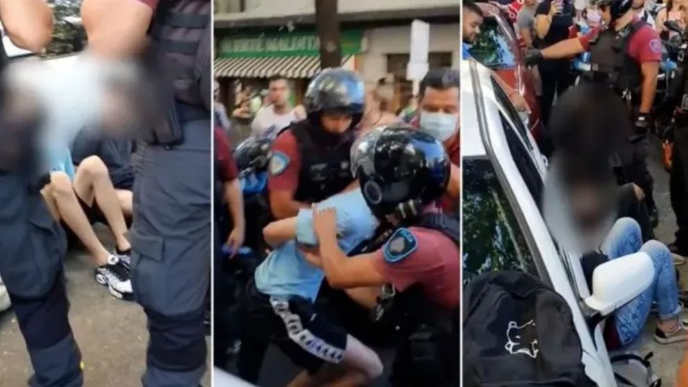 Violación grupal en Palermo, el momento de la detención de los acusados.