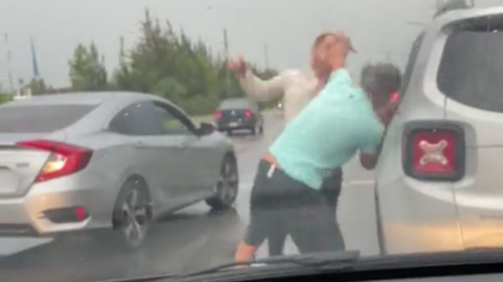 El video de la pelea en Nordelta fue compartido por el usuario @Tobiaslandia.