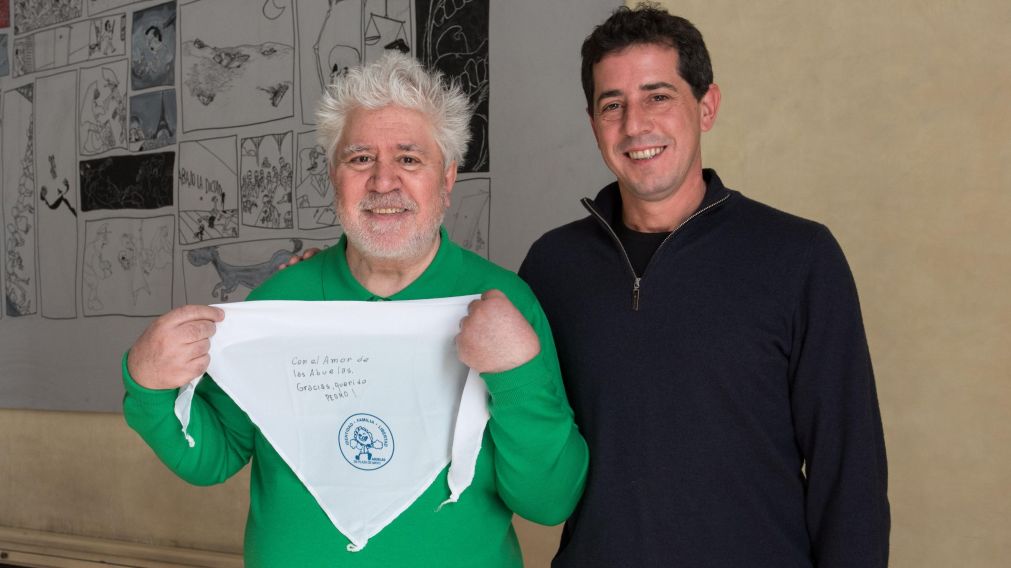 El ministro del Interior junto al laureado cineasta.