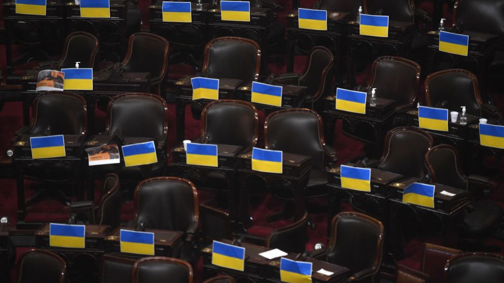 Los legisladores del PRO dejaron vacías sus bancas en desacuerdo con el discurso de Alberto Fernández (Télam).