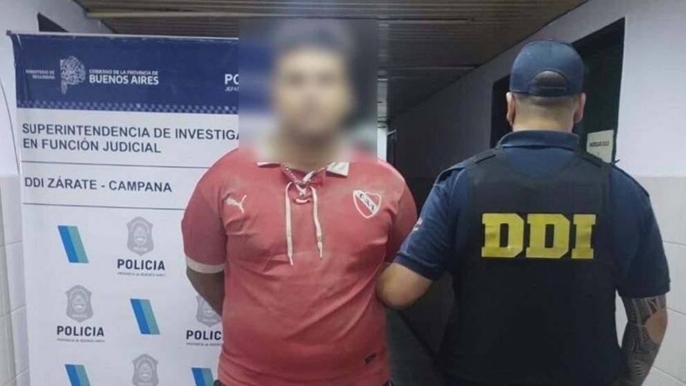 Este es el sujeto que fue capturado en Zárate por los investigadores policiales.