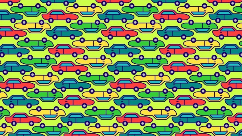 En este reto viral deberá hallar en menos de 10 segundos a los tres autos que son diferentes al resto.