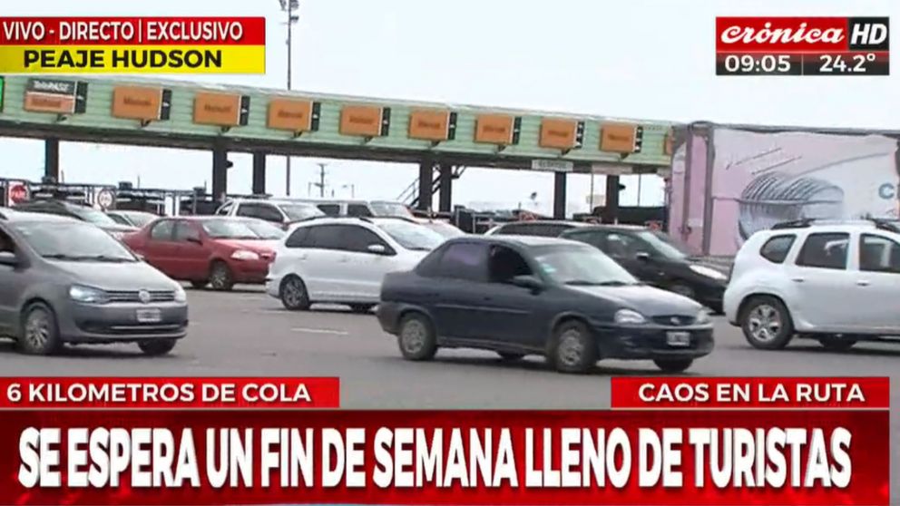 La mañana del sábado arrancó con seis kilómetros de cola en la principal ruta rumbo a la Costa.