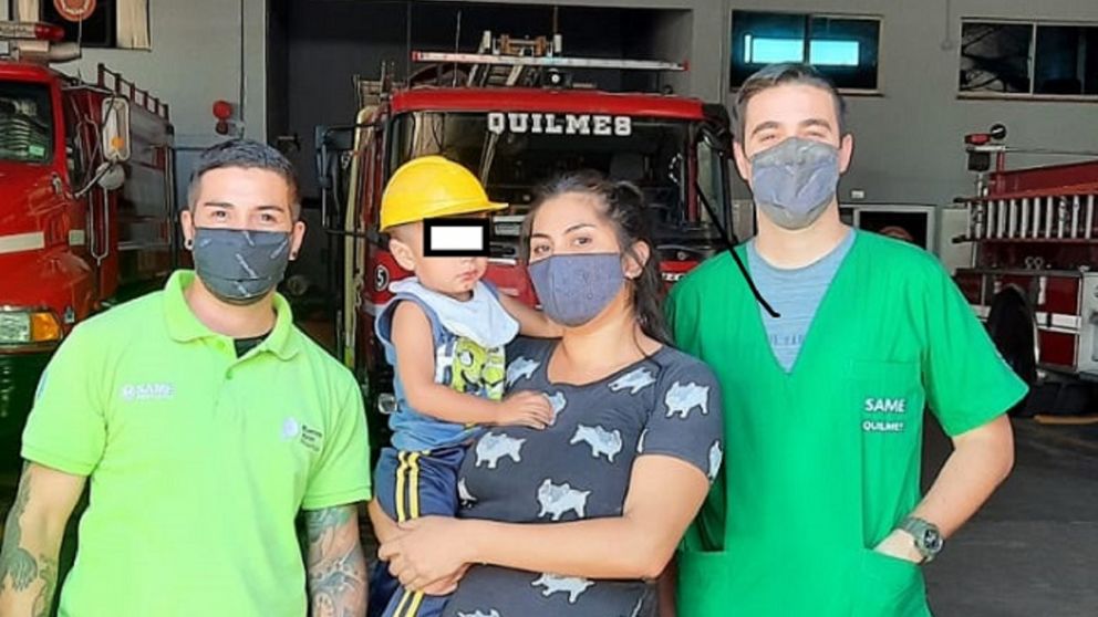 Alan Pavón y Nahuel Peralta realizaron maniobras de RCP para reanimar al pequeño Killian