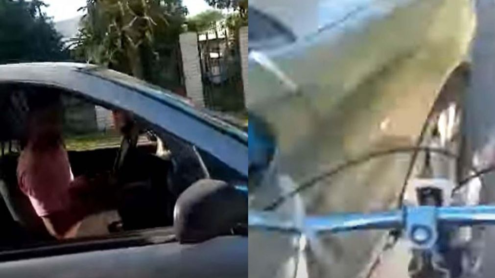 El video registro el momento de la agresión.