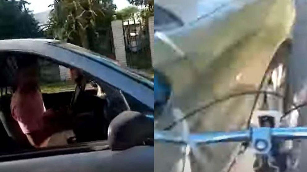 El video registro el momento de la agresión.