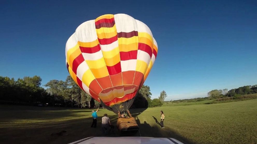 En Capilla del Señor se realizan paseos en globo aerostático.