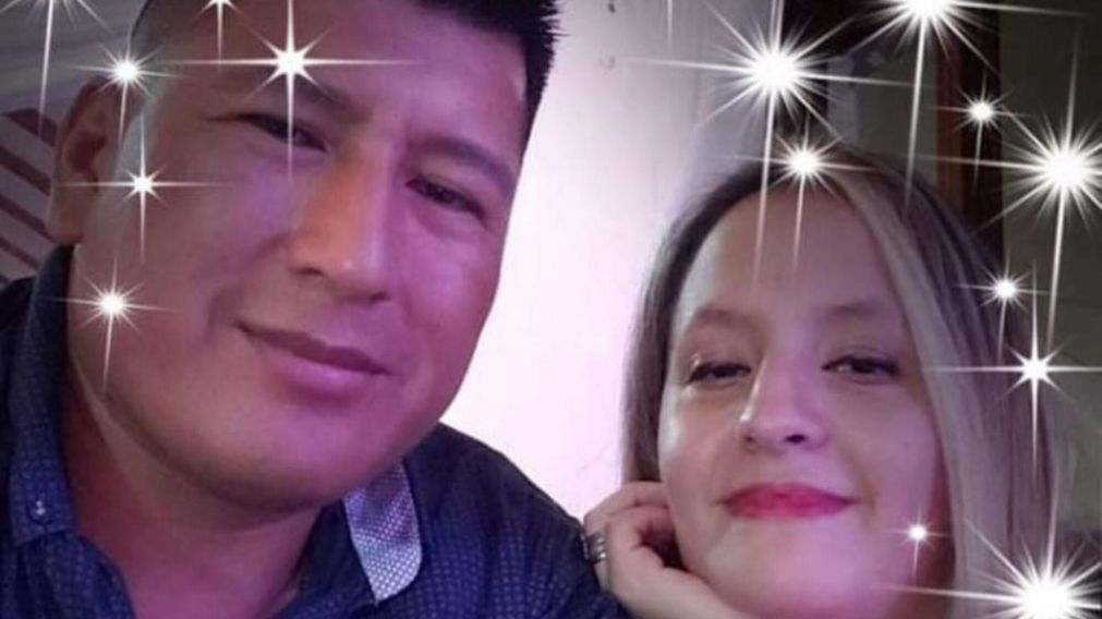 La víctima, Rolando Ángel Aquino junto a la acusada de cometer el homicidio, Karen Leylen Oviedo.