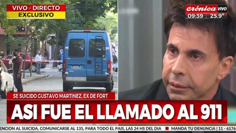 Un empleado de seguridad llamó al 911 para alertar sobre la caída de Gustavo Martínez (Crónica HD).