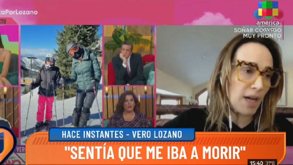 "Era un delirio, la instructora me gritaba que aguantara", explicó la presentadora, quien además acusó de "negligencia" al centro de esquí de Estados Unidos.