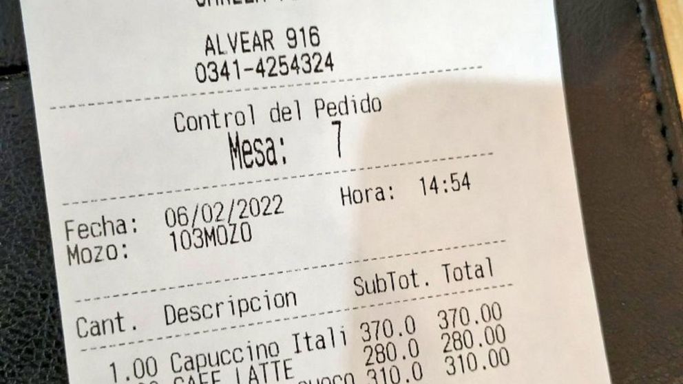 El precio de un alfajor en un café de la ciudad de Rosario causó Indignación en Twitter.