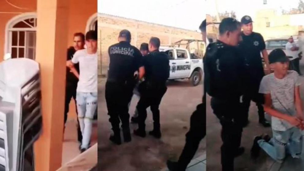 Joven fingió ser arrestado por la policía para pedirle casamiento a su novia y el vídeo se hizo viral (imagen captura vídeo).