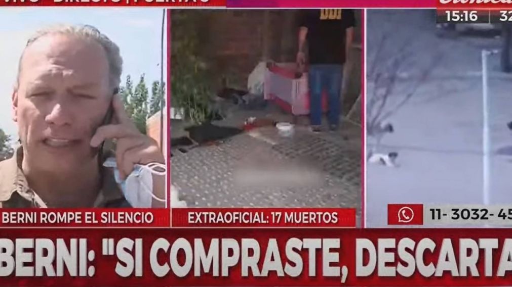 Berni habló con Crónica HD durante los operativos en Puerta 8.